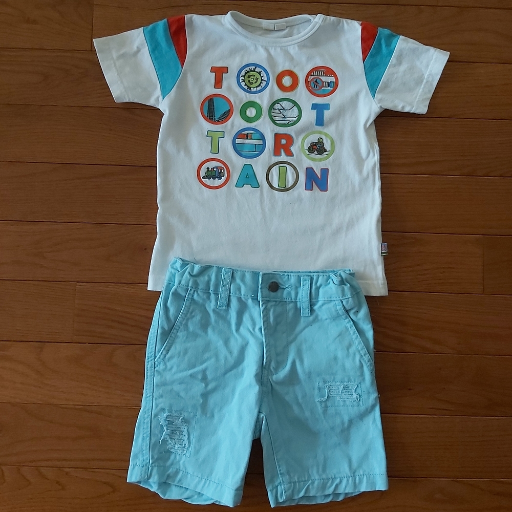 Super cute toddler boys matching set